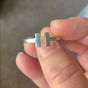 Tiffany and Co. T square Sterling Silver Ring